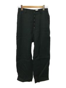 6(ROKU) BEAUTY & YOUTH UNITED ARROWS◆BUTTON FLY PANTS/ワイドパンツ/37/リネン/GRN/8614-202-0556