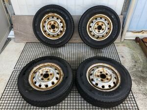 マツダ ボンゴ 純正 175/80R14 4.5J+50 5穴 PCD114.3 14インチ 2016年製 スタッドレスタイヤホイール 4本セット 35