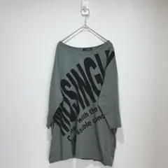 【vandash】大きめプリントTシャツ　Lサイズ　ダボ感　グリーン