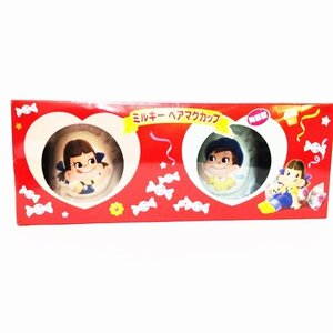 現状品 FUJIYA 不二家 ミルキー 50周年記念 ペアマグカップ ペコポコ人形付き ２体 Milky 50th Anniversary 陶器製 人気 レトロ HS0059