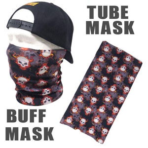 【メール便送料無料】ストレッチ素材チューブマスク『スカル』BUFF-SK バフマスク　BUFF MASK バイク