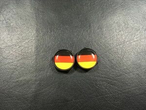 送料無料 2個 ドイツ ナンバー プレート ボルトカバー ベンツ ポルシェ ワーゲン BMW アルピナ アウディ 国旗