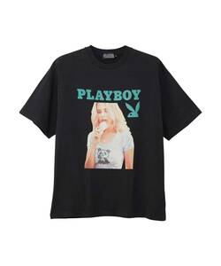 新品 大人気！HYS×PLAYBOY 半袖Tシャツ【ASHLEY&PANDA】ブラック L