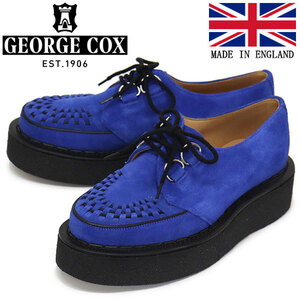 GEORGE COX (ジョージコックス) SKIPTON 3588 VI ラバーソール レザーシューズ 164 ROYAL SUEDE UK7-約26.0cm