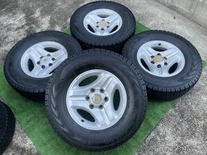 トヨタ ランドクルーザー プラド 90 後期 純正 16インチ 7J +15 265/70R16 スタッドレスタイヤ4本セット★AN71