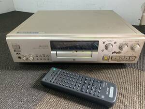 【ジャンク品】SONY　MDデッキ　MDS-JA555ES　リモコン/RM-D20M　2442s21