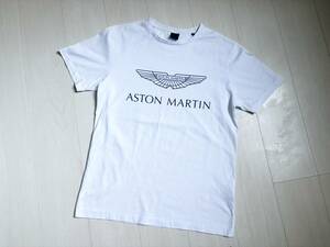 美品 レア 23SS コラボ Aston Martin アストンマーティン × Hackett LONDON ハケット ロンドン Tシャツ ロゴ プリント 半袖 M 白△8