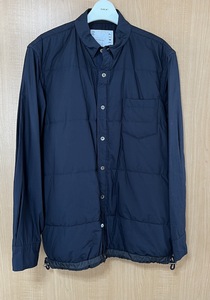 ★ sacai 中綿入り キルティング ドローコードシャツ サイズ1 定番 17-01417M サカイ man / ドッキング 再構築 nike north face