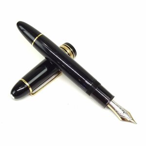 ★E2845 モンブラン マイスターシュテュック 149 万年筆 ペン先14K/585 ブラックｘゴールド ジャンク扱い MONTBLANC メンズ★