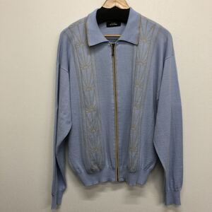 【RASSVET(PACCBET)】ラスベート★ニット セーター Zip-Up Cardigan カーディガン 長袖 ブルー 11