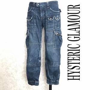 HYSTERIC GLAMOUR ヒステリックグラマー 90‘s 00‘ダメージ デニム カーゴパンツ カーゴ パンツ インディゴ M オールド ヴィンテージ 