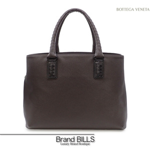 未使用品 BOTTEGA VENETA ボッテガ ヴェネタ マルコポーロ トートバッグ ビジネスバッグ 222498 PVC レザー ダークブラウン ブラック