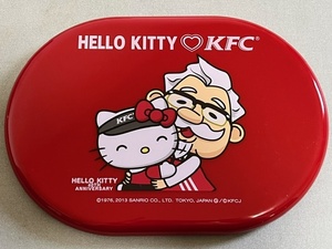 非売品！Hello Kitty×KFC★ハローキティ◇ランチボックス/お重箱 [2段重ね] レッド 未使用品 ＊カーネルおじさん サンリオ 