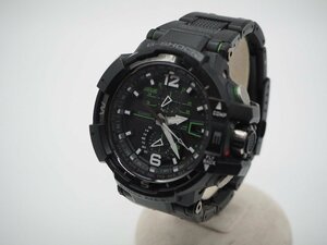 CASIO カシオ G-SHOCK Gショック GW-A1100 グラビティマスター ブラック×グリーン タフソーラー 腕時計 キングラム[fnk]