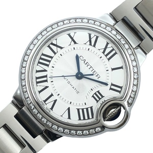 カルティエ Cartier バロンブルー ドゥ カルティエバロンブルー 33mm W4BB0016 シルバー SS 腕時計 レディース 中古