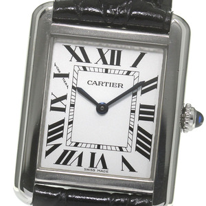 カルティエ CARTIER W5200005 タンクソロ SM クォーツ レディース 良品 _837139