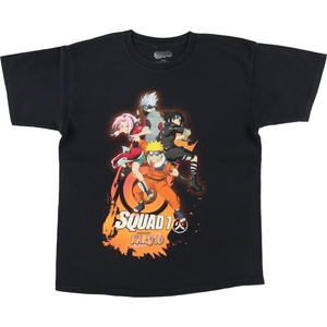 古着 NARUTO ナルト アニメ キャラクタープリントTシャツ メンズXS相当 /eaa493161