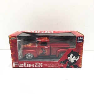 ☆Felix the Cat☆1/24 Jada Toys 1953 Chevrolet Pick Up Lowrider Series レッド シボレー ピックアップ ローライダー 【F4095-007】120