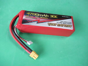 ○ リポBattery 5セル 18,5V 4700ｍAh 30C タイプ コントラ等に VANTbattery LiPo 新品未使用 ラジコン 飛行機 ボート 