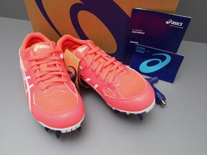 #【タグ付】asics アシックス EFFORT 13 エフォート 1093A167 702 23cm Diva Pink/White ハンドル付 兼用 陸上スパイク（札）