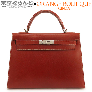 101766612 エルメス HERMES ケリー 32 □E刻印 赤 ルージュアッシュ シルバー金具 リセ 外縫 ハンドバッグ レディース