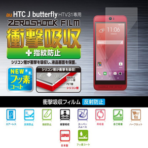 最安送料84円 HTC J butterfly HTV31 エアーレス マット 衝撃吸収 指紋防止 反射防止 液晶保護フィルム