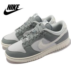 新品未使用 NIKE ダンク ロー【28cm】定価14300円 DUNK LOW PRM ナイキ 天然皮革 レザー 靴 スニーカー ローカット グレー 7212 シューズ