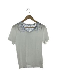 Maison Martin Margiela◆14SS/アルファベットプリントVネックTシャツ/シャツ/S/コットン/WHT/S30GC9988