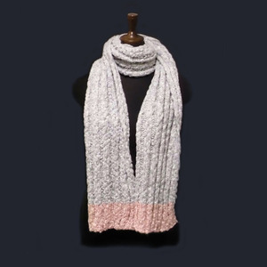 ★SALE★Hollister/ホリスター★ラメ入りリブマフラー (Grey/Pink)