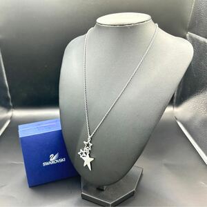 【SN260】SWAROVSKI スワロフスキー ネックレス ペンダント スター シルバー ラインストーン アクセサリー 箱付き