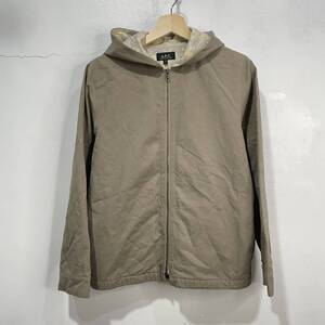 ☆送料無料☆A.P.C☆アーペーセー☆フランス製コットンパーカー☆フルジップ☆リップストップコットン☆M☆ｇ２２