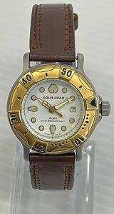 腕時計 SEIKO ALBA AQUA GEAR V782-0060 クォーツ レディース時計 革ベルト 電池切れ 非稼働品 ジャンク