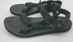 ◇ Teva テバ 夏 フラット スポーツサンダル サイズ８ ブラック レディース E