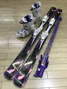 ☆★☆2025スタートセール！レディース４点セットN351　スキー　HART INNCENCE 143cm/ 靴 HART DIVA 24-24.5cm/ POLE新品105cm