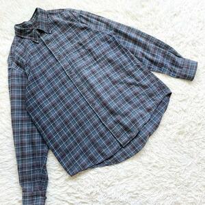 E5305　訳有　UNIQLO【L】ユニクロ シャツ ボタンダウン 長袖 チェック柄