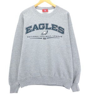 古着 NFL PHILADELPHIA EAGLES フィラデルフィアイーグルス プリントスウェットシャツ トレーナー メンズL /eaa389270 ss2501_30