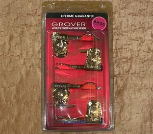 新品Grover 145G4 パッケージ入 4 In Line Titan Electric Bass Tuners Gold グローバー ベース 4連 ペグ ゴールド ギア比 20:1 gear ratio