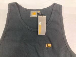 タンクトップ　半袖Ｔシャツ　綿テレコ　Ｍサイズ　チャーコールグレィ　ＡＬＰＨＮＵＭＥＲＩＣ★訳あり未使用格安！　