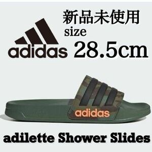 【格安送料】新品未使用 adidas 28.5cm Adilette Shower Slides アディダス シャワーサンダル つっかけ 迷彩 カモ カーキ 箱無し 正規品