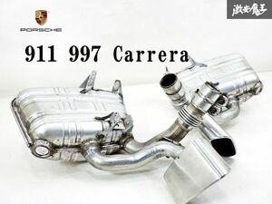 【 程度良好!! 】 PORSCHE ポルシェ純正 911 997 カレラ 前期 ノーマル マフラー タイコ 左右セット 99711113103/ 99711113203 棚9A