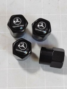 黒文字　メルセデスベンツ　Mercedes-Benz　ホイール エアバルブキャップ