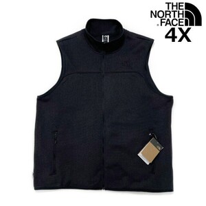 1円～!売切!【正規新品】THE NORTH FACE◆FRONT RANGE FLEECE VEST フリース ベスト フルジップ US限定 刺繍 大きいサイズ(4X)黒181024-37