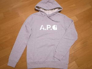 【送料無料 即決】A.P.C. x CARHARTT WIP アーペーセーAPCカーハート 限定コラボ LOGOロゴ スウェット フーディー パーカー グレー XS 新品