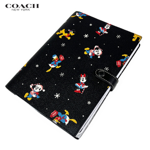 DISNEY X COACH ディズニー X コーチ コラボ 手帳 メモ帳 ノートブック ホリデー プリント CN571 ミッキー ミニー アウトレット 新品