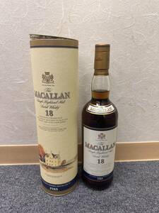 【EKA-6813OH】1円スタート The MACALLAN 18年 1985 旧ボトル 750ml 43％ 未開栓 マッカラン ラベル状態良好 筒箱有り 長期保管品 洋酒古酒