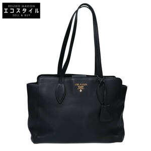 PRADA プラダ 1BG111 VITELLO PHENIX ブッテロ レザー トートバッグ NERO レディース