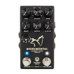 WALRUS AUDIO ウォルラスオーディオ WAL-MONUME #BK Monumental Harmonic Stereo Tremolo BLACK トレモロ ギターエフェクター ブラック