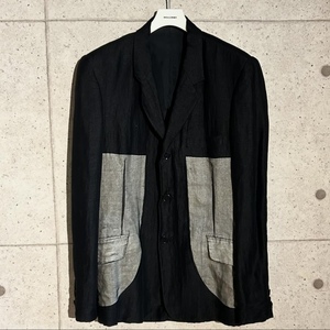 ONtheCORNER ITEM No.1695/YohjiYamamoto POURHOMME ヨウジヤマモトプールオム シースルーデザイン リネンジャケット 09ss size:2