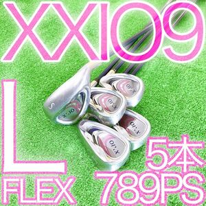 キ60★ゼクシオナイン MP900L 5本レディースアイアンセット XXIO9代目 Lフレックス DUNLOP ダンロップ 女性用 日本製 JAPAN NINE 国産 王道