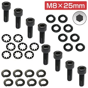 レカロ シート 固定用 高強度 ボルト M8×25 8本set ボルト/ワッシャー/スプリングワッシャー/内歯 AM19 SR6 SR7 SR11 RCS